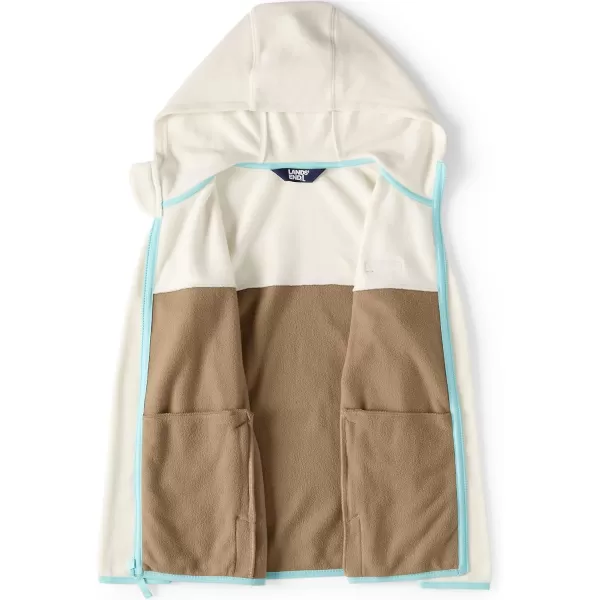 imageLands End Kids Fleece Full Zip Jacket with HoodKhaki