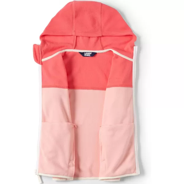 imageLands End Kids Fleece Full Zip Jacket with HoodPeach