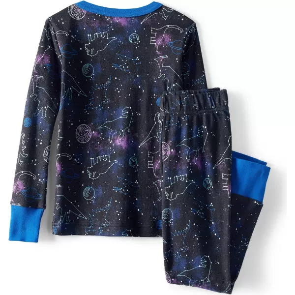 imageLands End Kids Pattern Snug Fit Pajama SetBlack Galaxy Cosmos