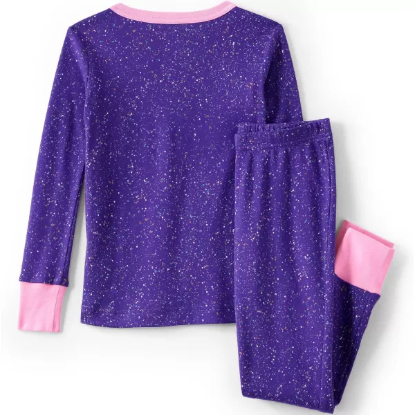 imageLands End Kids Pattern Snug Fit Pajama SetPurple Paint Dots