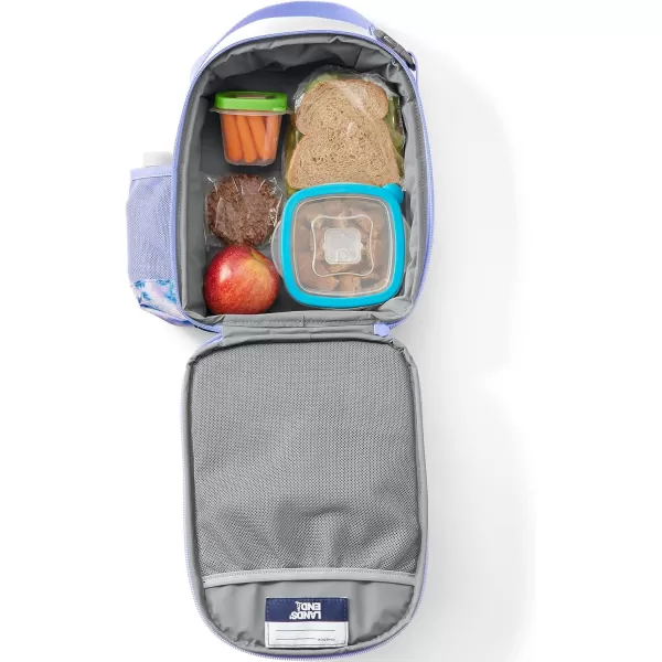 imageLands End Kids Soft Sided Lunch Box BlackWarm Lavender Galaxy