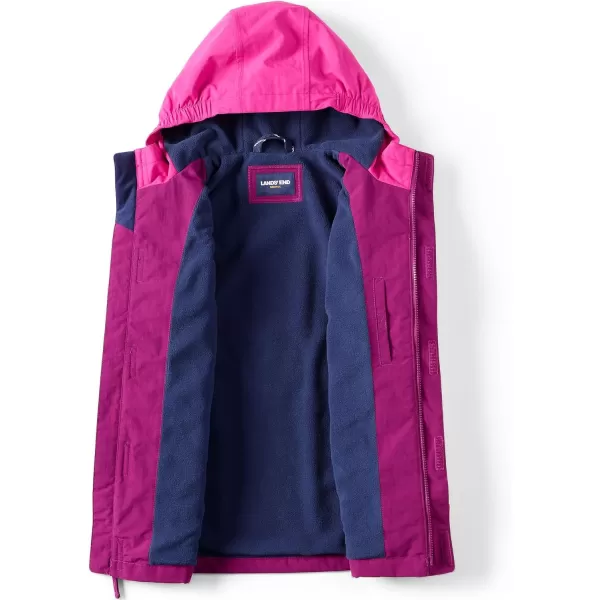 imageLands End Kids Squall Fleece Lined Waterproof Insulated JacketPansy Colorblock