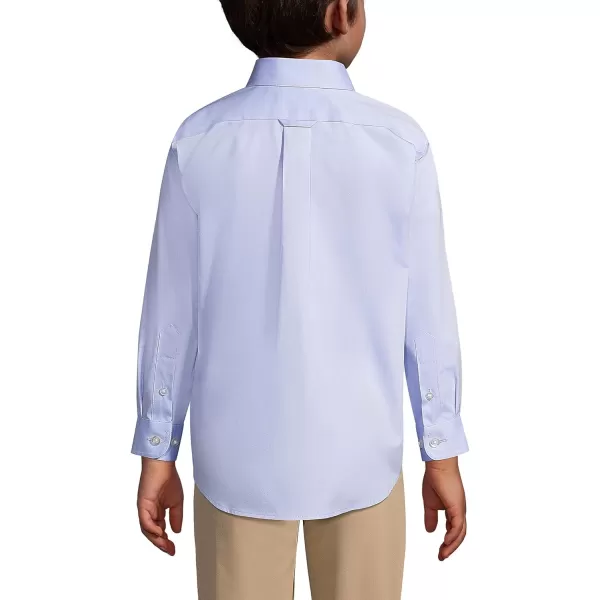 imageLands End School Uniform Boys Long Sleeve No Iron Pinpoint Dress ShirtBlue