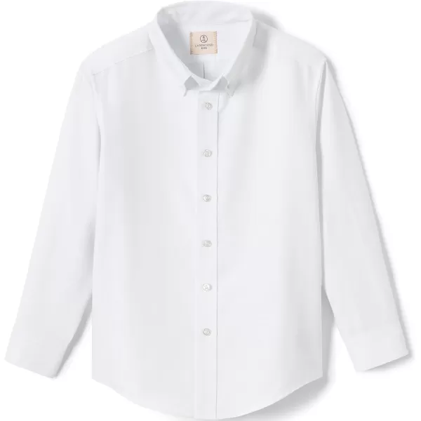 imageLands End School Uniform Boys Long Sleeve Oxford Dress ShirtWhite