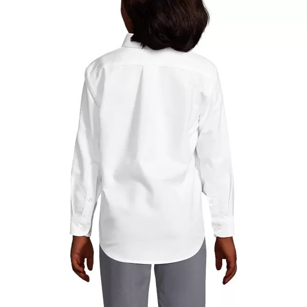 imageLands End School Uniform Boys Long Sleeve Oxford Dress ShirtWhite