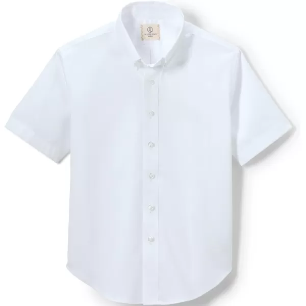 imageLands End School Uniform Boys Short Sleeve No Iron Pinpoint Dress ShirtWhite