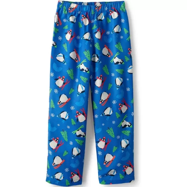 imageLands End Kids Flannel Pajama PantsBlue Winter Penguins