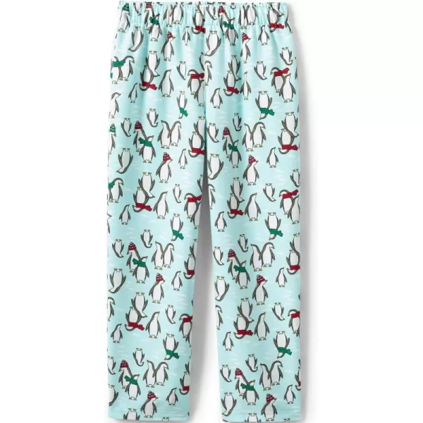 imageLands End Kids Flannel Pajama PantsLight Blue Frosty Penguins