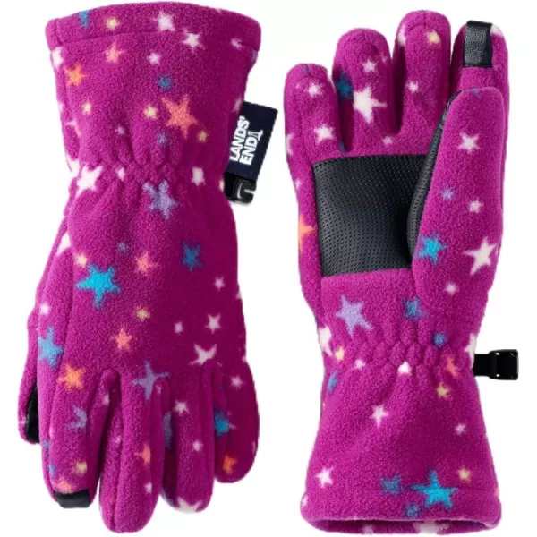 imageLands End Kids Fleece GlovesMagenta Berry Stars