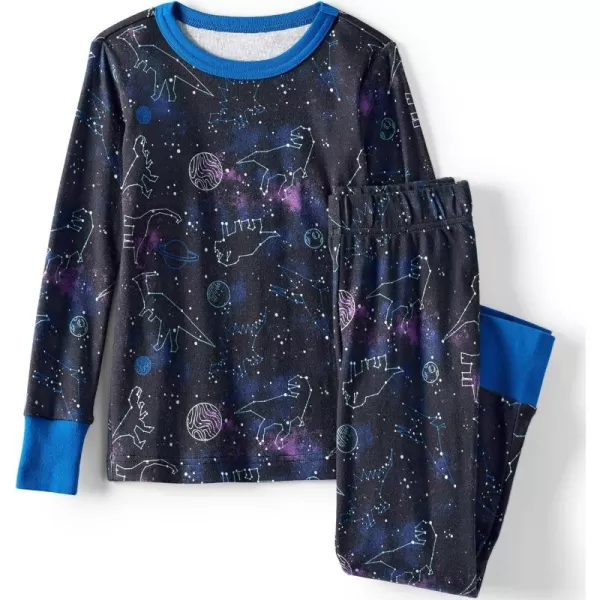 imageLands End Kids Pattern Snug Fit Pajama SetBlack Galaxy Cosmos