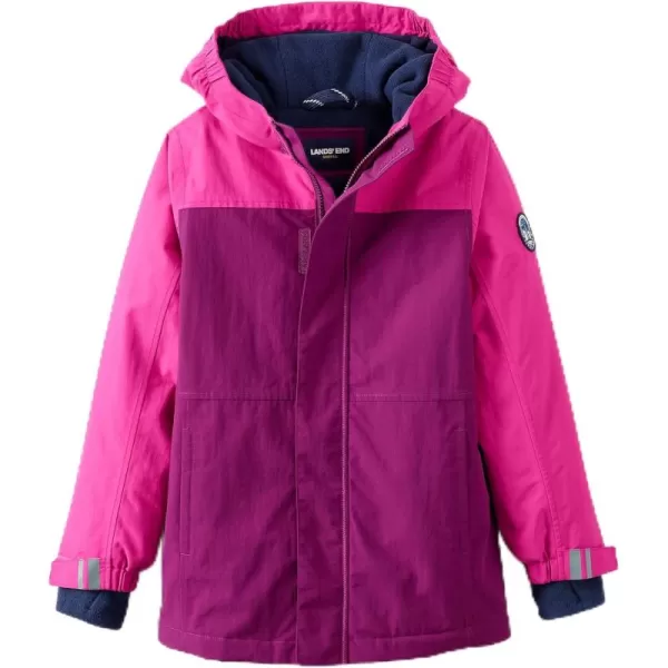 imageLands End Kids Squall Fleece Lined Waterproof Insulated JacketPansy Colorblock