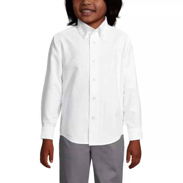 imageLands End School Uniform Boys Long Sleeve Oxford Dress ShirtWhite