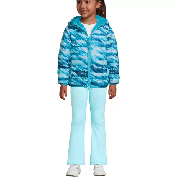 imageLands End Big Kids Reversible JacketTurquoise Blue Print