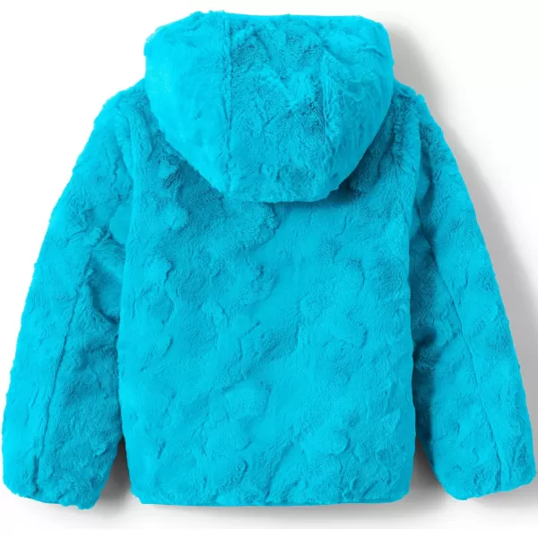 imageLands End Big Kids Reversible JacketTurquoise Blue Print