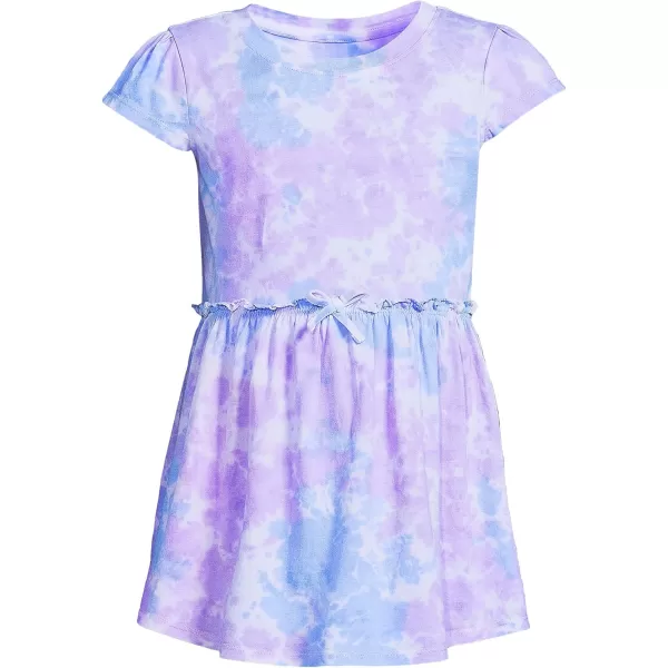 imageLands End Girls Gathered Waist Tunic TopTonal Lavender Tie Dye