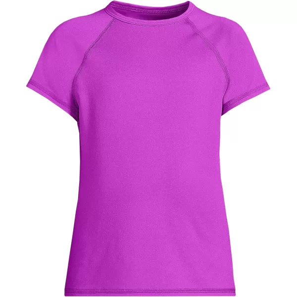 imageLands End Girls Graphic Mock Neck UPF 50 Sun Protection Rash GuardIsland Orchid