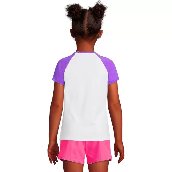 imageLands End Girls Graphic Mock Neck UPF 50 Sun Protection Rash GuardSurfboard Hearts