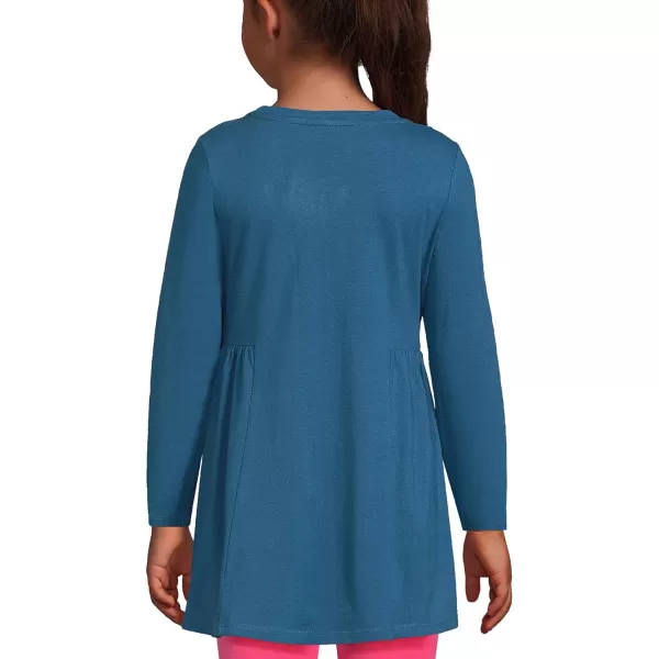 imageLands End Girls Long Sleeve Tunic TopHappy Place Cottage Rainbow