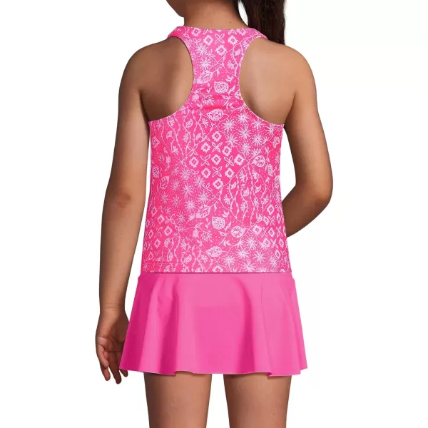 imageLands End Girls Tankini Swimsuit TopKnockout Pink Floral Mix