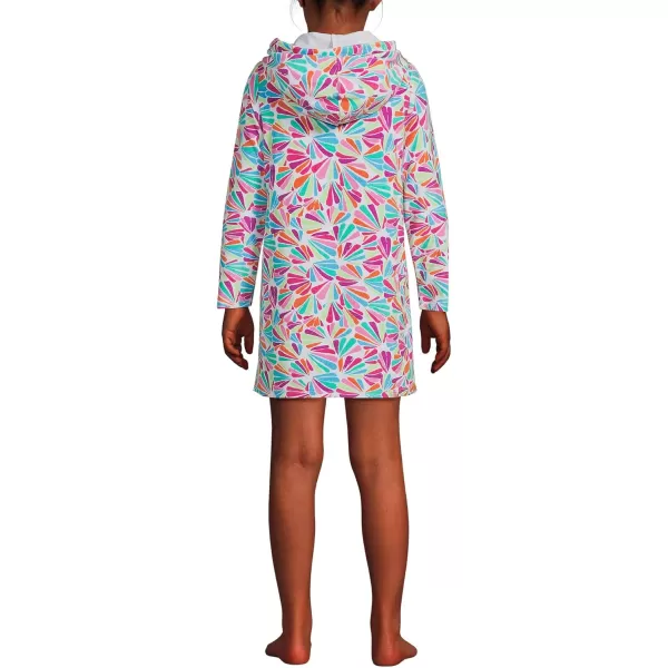 imageLands End Girls Terry Pullover CoverupWhite Fun Shells