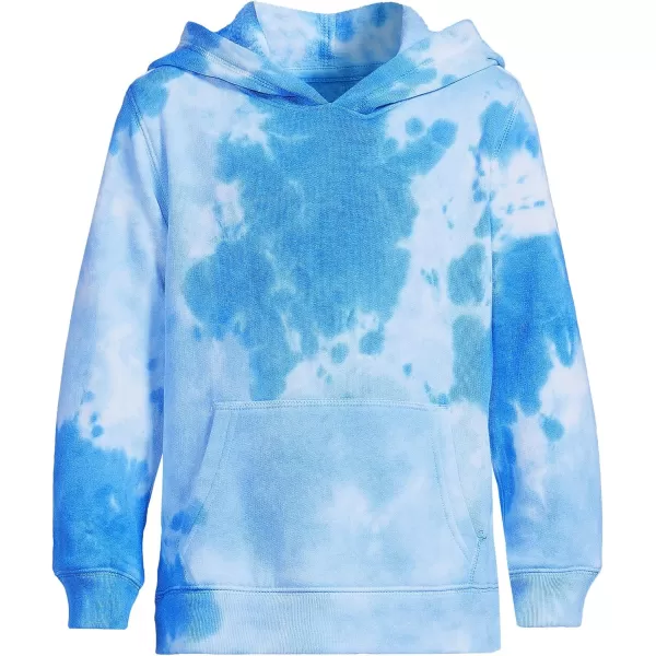 imageLands End Kids Fleece Pullover HoodieTonal Blue Tie Dye