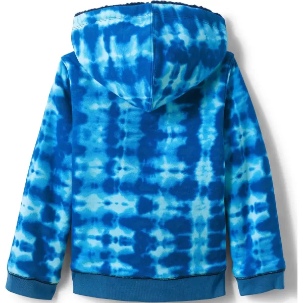 imageLands End Kids High Pile Lined Zip HoodieClassic Cobalt Tie Dye