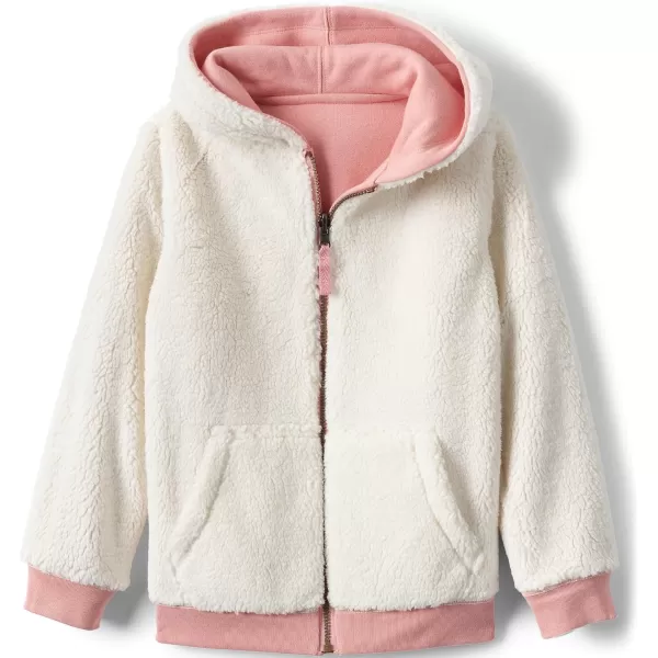 imageLands End Kids High Pile Lined Zip HoodieDusty Rose