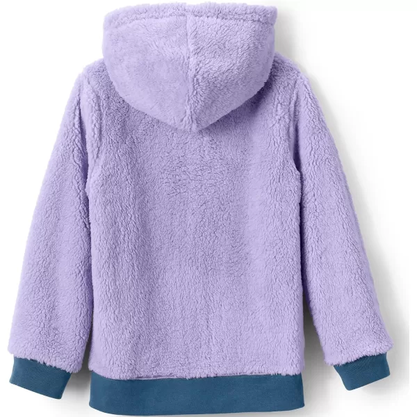 imageLands End Kids High Pile Lined Zip HoodieEvening Blue Lavender Unicorns