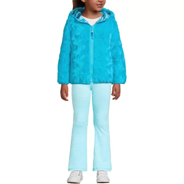 imageLands End Big Kids Reversible JacketTurquoise Blue Print