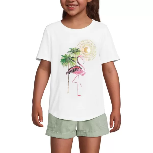 imageLands End Girls Graphic TeeFlamingo