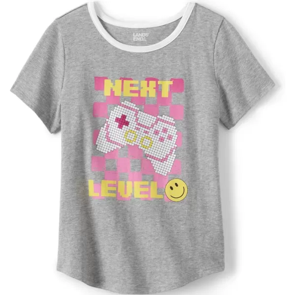 imageLands End Girls Graphic TeeGray Heather Gamer