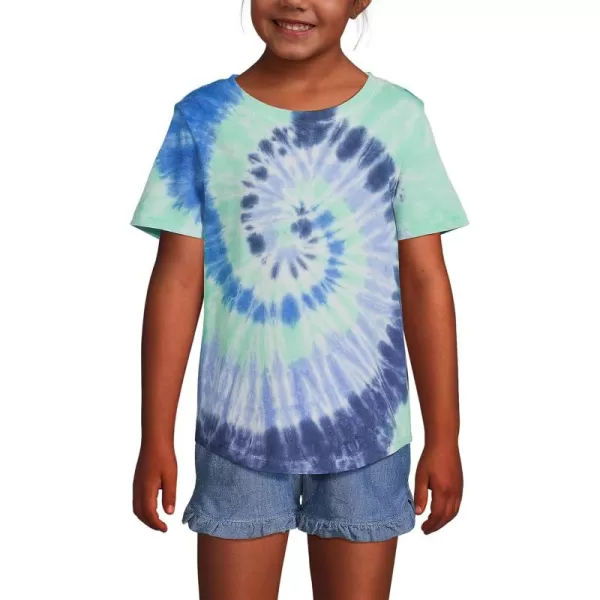 imageLands End Girls Graphic TeeLight Periwinkle Swirl Tie Dye