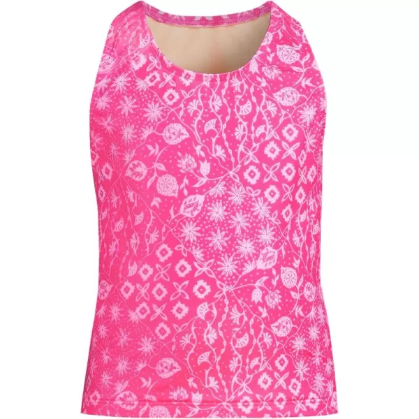 imageLands End Girls Tankini Swimsuit TopKnockout Pink Floral Mix