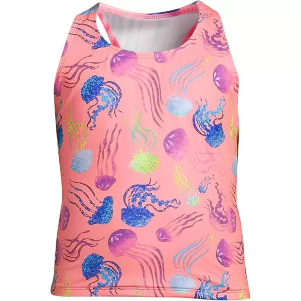 imageLands End Girls Tankini Swimsuit TopPrimo Pink Jellyfish