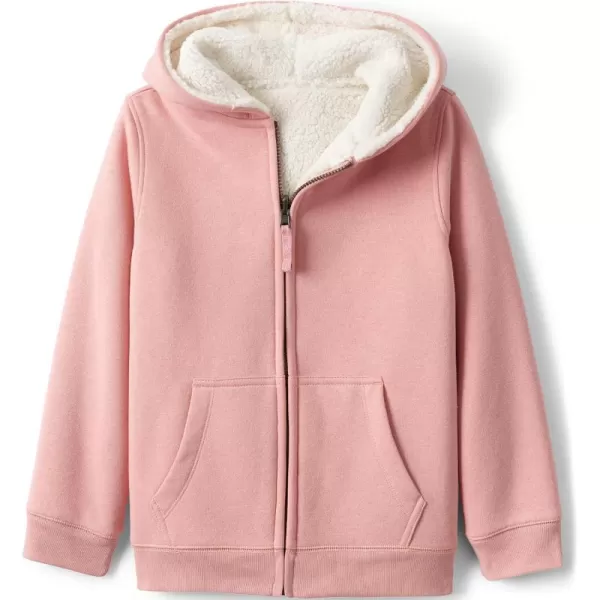 imageLands End Kids High Pile Lined Zip HoodieDusty Rose