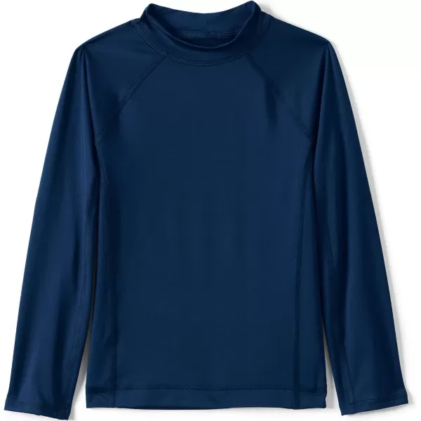 imageLands End Boys Long Sleeve UPF 50 Sun Protection Rash GuardDeep Sea Navy