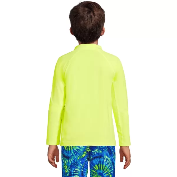 imageLands End Boys Long Sleeve UPF 50 Sun Protection Rash GuardElectric Yellow Neon