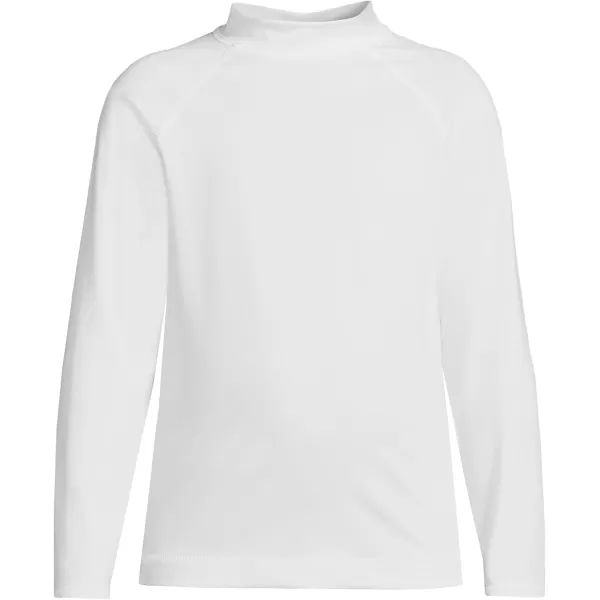 imageLands End Boys Long Sleeve UPF 50 Sun Protection Rash GuardWhite