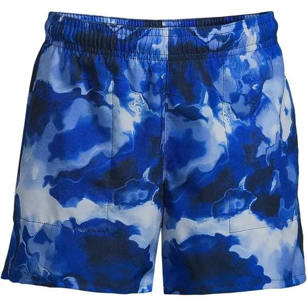 imageLands End Boys Short Length Swim TrunkElectric Blue Marble Tie Dye