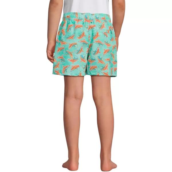 imageLands End Boys Short Length Swim TrunkIsland Aqua Bright Sharks