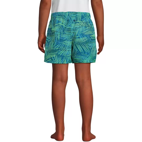 imageLands End Boys Short Length Swim TrunkParadise Teal Stipple Palm