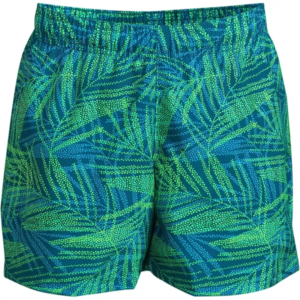 imageLands End Boys Short Length Swim TrunkParadise Teal Stipple Palm