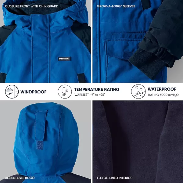 imageLands End Boys Squall Waterproof Winter ParkaCrystal LimeClassic Cobalt