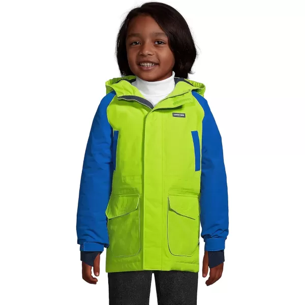 imageLands End Boys Squall Waterproof Winter ParkaCrystal LimeClassic Cobalt