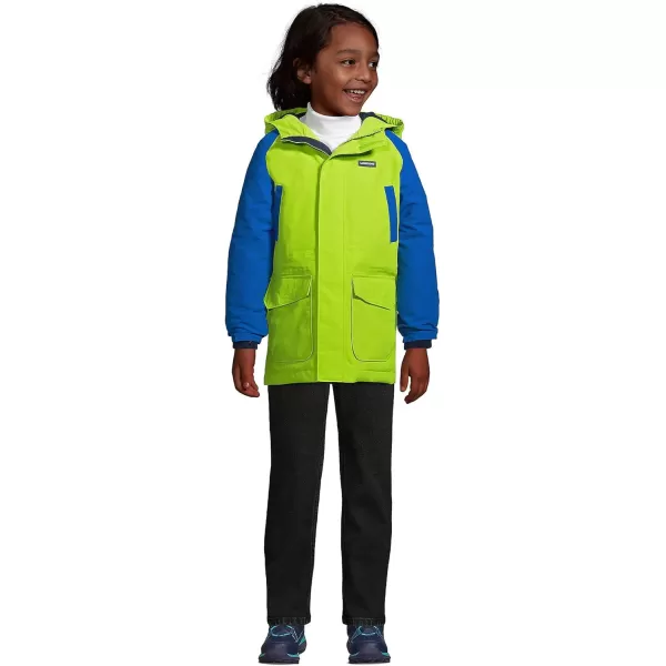 imageLands End Boys Squall Waterproof Winter ParkaCrystal LimeClassic Cobalt