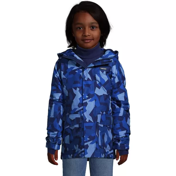 imageLands End Boys Squall Waterproof Winter ParkaNavy Geo Camo