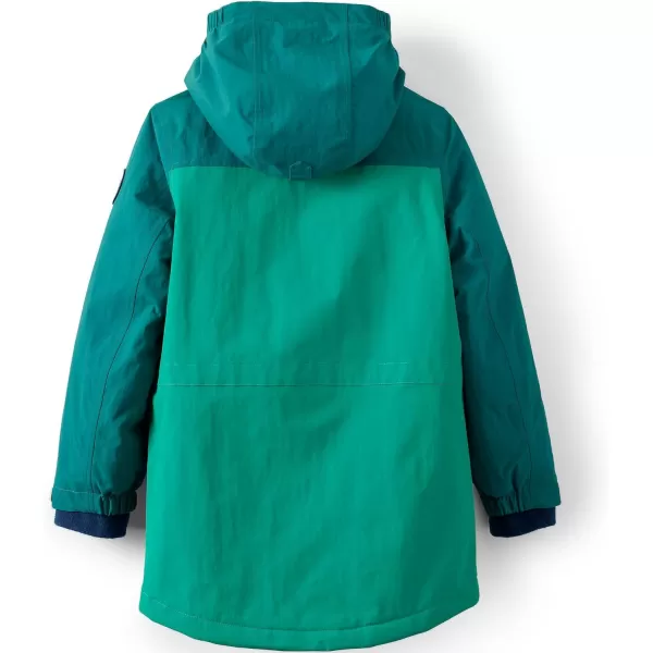 imageLands End Kids Squall Waterproof Insulated Winter ParkaDark Green Colorblock