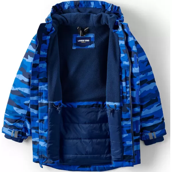 imageLands End Kids Squall Waterproof Insulated Winter ParkaRoyal Cobalt Mountain Camo