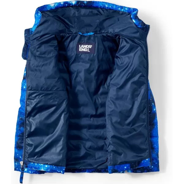 imageLands End Kids ThermoPlume Packable Hooded JacketBlue Galaxy Space