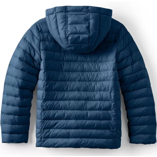 imageLands End Kids ThermoPlume Packable Hooded JacketNavy